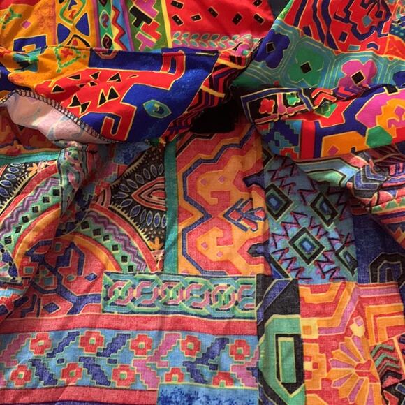 NY Invasion womens medium blazer abstract bright 80s cool unique funky - Picture 8 of 9